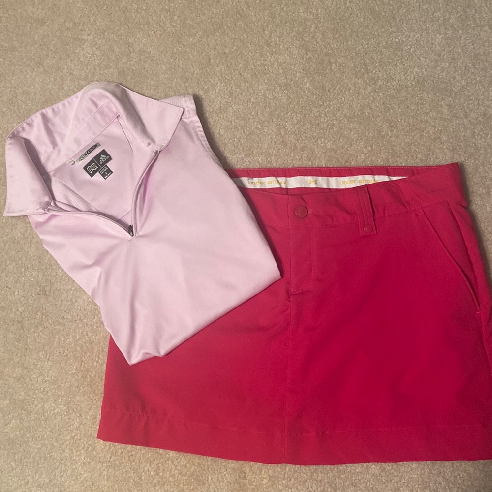 Under Armour Women's Pink and Hot Pink Mini Skort